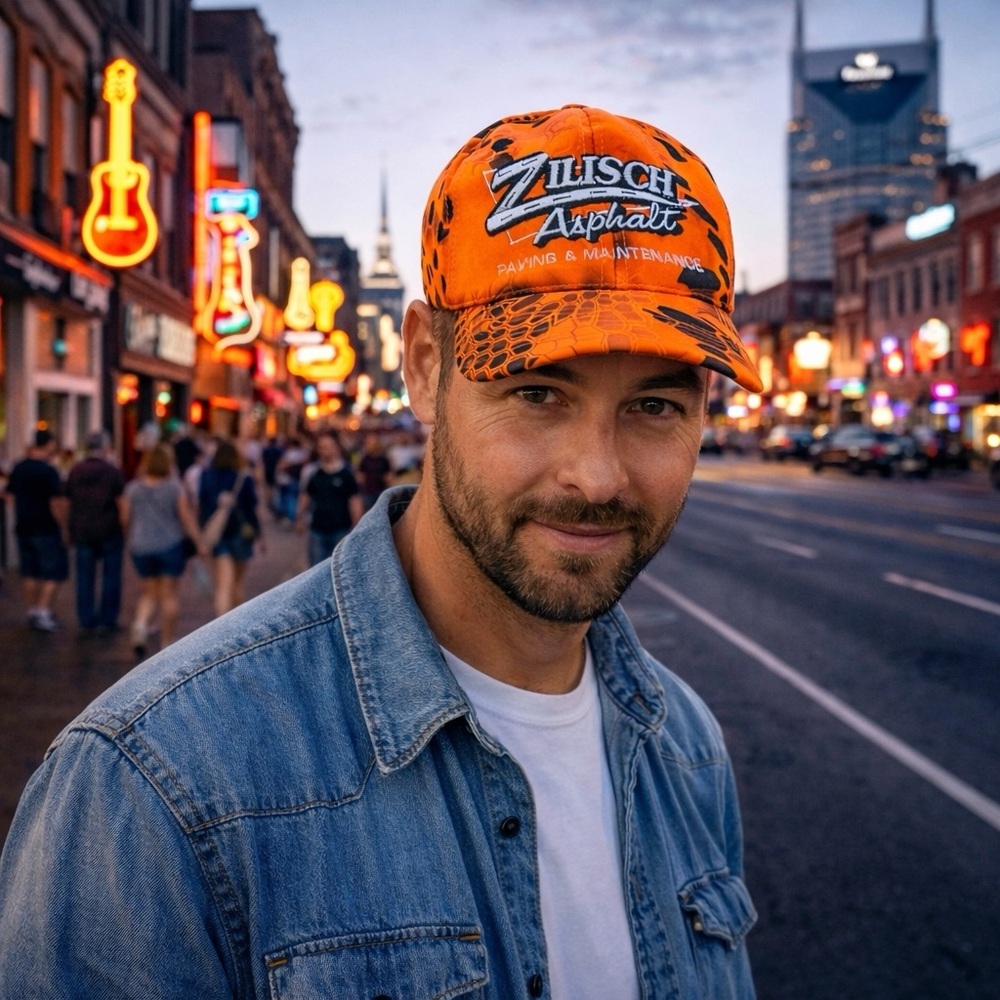 Kryptek Orange Zilisch Asphalt Adjustable Velcro Back Cap